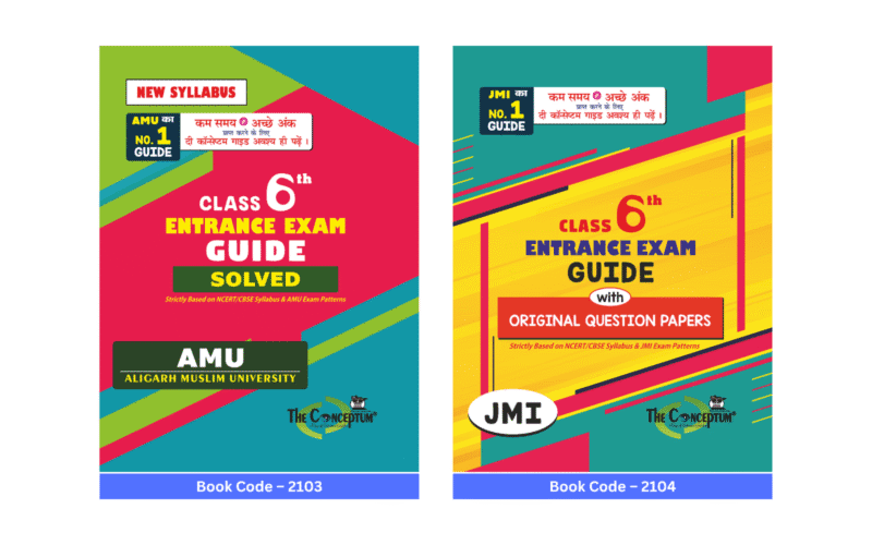 Class 6th AMU JMI Entrance Guide Combo – Solved Book for AMU and PYQs Based Guide for JMI by The Conceptum