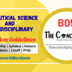 Jamia BA Political Science and Multidisciplinary program overview banner with course code B05, key details and The Conceptum branding