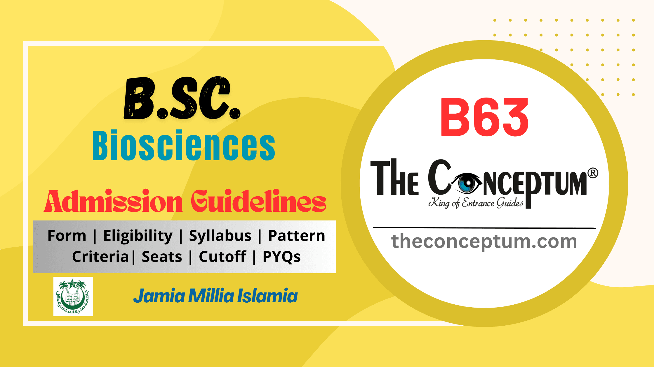 Confident Guide to JMI B.Sc Biosciences admission 2026 – Expert Tips | The Conceptum