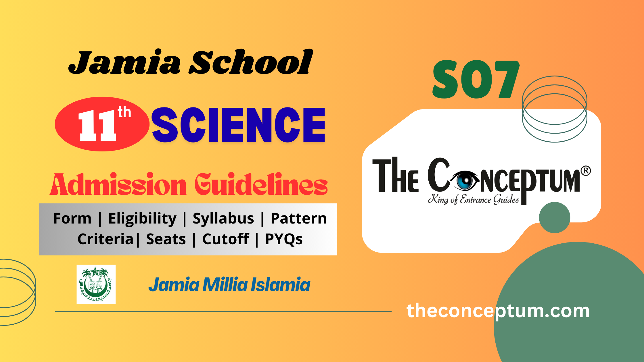 Jamia Class 11th Science Admission – Entrance Exam, Subjects, Cut-Offs & Seat Matrix