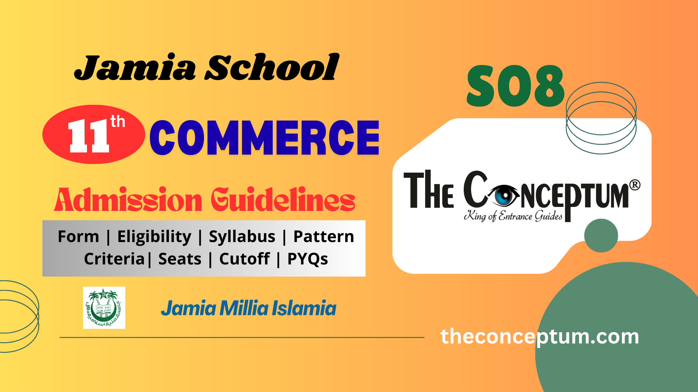 Jamia Class 11th Commerce Admission – Entrance Test, Subjects, Cut-Offs & Seat Matrix